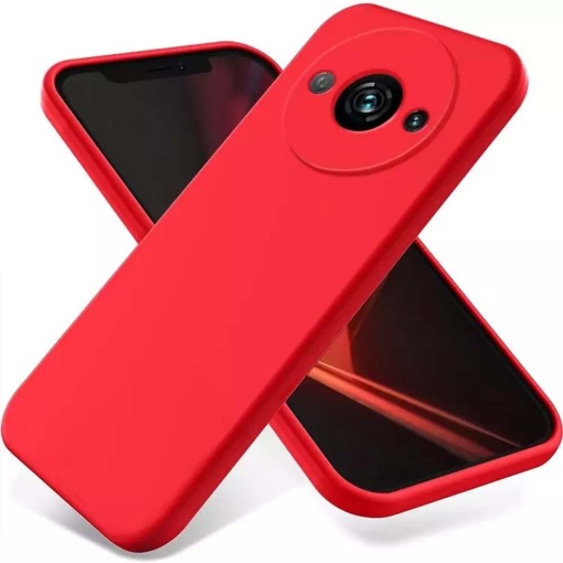 BestCase® Husa Premium Silicon, Compatibila Cu Xiaomi Redmi A3, 1.2MM Slim, Microfibra in interior, Antisoc, Rezistent la socuri, Protectie Camera, Rosu