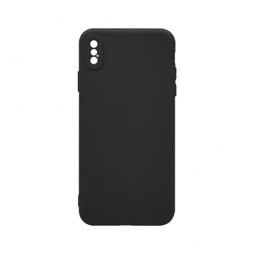 Husa BestCase® Premium Silicon, Compatibila Cu Apple iPhone XS / X, 1.2MM Slim, Microfibra in interior, Antisoc, Rezistent la socuri, Protectie Camera, Margini ridicate pentru protectia ecranului, Negru