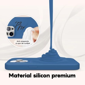 BestCase® Husa Premium Silicon, Compatibila Cu Samsung Galaxy S22, 1.2MM Slim, Microfibra in interior, Antisoc, Rezistent la socuri, Protectie Camera, Albastru deschis - Img 3