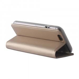 Husa BestCase® Flip Cover, Tip Carte, Compatibila Cu OPPO A78 5G, Inchidere Magnetica, Buzunar Card, Auriu - Img 3