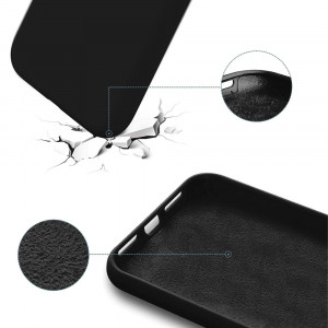 Husa BestCase® Premium Silicon, Compatibila Cu Apple iPhone 15, 1.2MM Slim, Microfibra in interior, Antisoc, Rezistent la socuri, Protectie Camera, Margini ridicate pentru protectia ecranului, Negru - Img 4