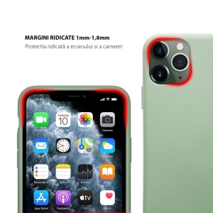 Husa BestCase® Premium Silicon, Compatibila Cu Honor Magic5 Lite, 1.2MM Slim, Microfibra in interior, Verde avocado - Img 3