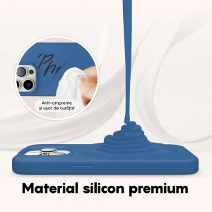 Husa BestCase® Premium Silicon, Compatibila Cu Realme 12 Pro Plus, 1.2MM Slim, Microfibra in interior, Antisoc, Rezistent la socuri, Protectie Camera, Margini ridicate pentru protectia ecranului, Albastru inchis - Img 3