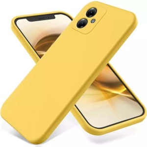 BestCase® Husa Premium Silicon, Compatibila Cu Motorola Moto G54, 1.2MM Slim, Microfibra in interior, Antisoc, Rezistent la socuri, Protectie Camera, Yellow - Img 1