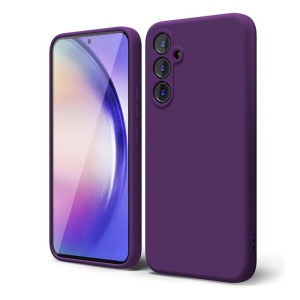 BestCase® Husa Premium Silicon, Compatibila Cu Samsung Galaxy S24, 1.2MM Slim, Microfibra in interior, Antisoc, Rezistent la socuri, Protectie Camera, Violet - Img 1