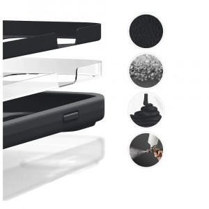 Husa BestCase® Premium Silicon, Compatibila Cu Apple iPhone 12, 1.2MM Slim, Microfibra in interior, Antisoc, Rezistent la socuri, Protectie Camera, Margini ridicate pentru protectia ecranului, Negru - Img 2