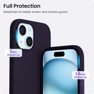 BestCase® Husa Premium Silicon, Compatibila Cu Apple iPhone 12, 1.2MM Slim, Microfibra in interior, Antisoc, Rezistent la socuri, Protectie Camera, Violet - Img 3
