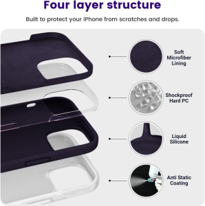 BestCase® Husa Premium Silicon, Compatibila Cu Samsung Galaxy S24, 1.2MM Slim, Microfibra in interior, Antisoc, Rezistent la socuri, Protectie Camera, Violet - Img 2