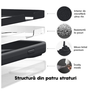 Husa BestCase® Premium Silicon, Compatibila Cu Huawei Pura 70 Pro, 1.2MM Slim, Microfibra in interior, Antisoc, Rezistent la socuri, Protectie Camera, Margini ridicate pentru protectia ecranului, Negru - Img 2