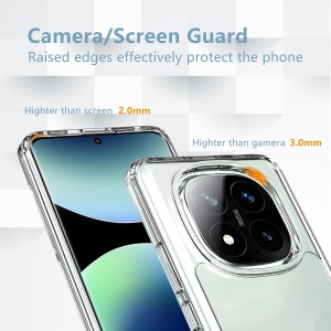 BestCase® Husa Pentru Xiaomi Redmi Note 14 Pro 5G, Anti Shock 1.5MM, Protectie camera si ecran, Transparent - Img 2
