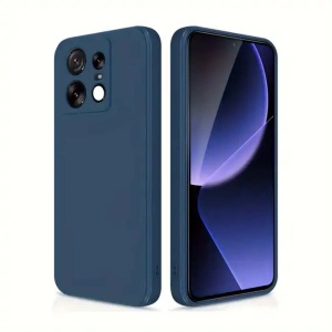 BestCase® Husa Premium Silicon, Compatibila Cu Motorola Edge 50 Pro, 1.2MM Slim, Microfibra in interior, Antisoc, Rezistent la socuri, Protectie Camera, Albastru inchis - Img 1
