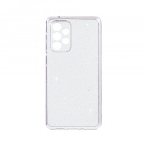 Husa BestCase® Crystal Glitter 2MM, Compatibila Cu Samsung Galaxy A52, Anti-soc, Rezistenta la uzura, Protectie Camera, Glitter Silver - Img 1