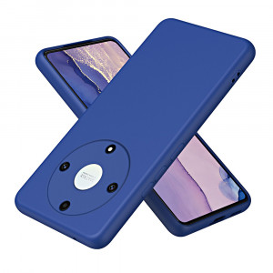 Husa BestCase® Premium Silicon, Compatibila Cu Honor Magic5 Lite, 1.2MM Slim, Microfibra in interior, Antisoc, Rezistent la socuri, Protectie Camera, Margini ridicate pentru protectia ecranului, Albastru inchis - Img 1