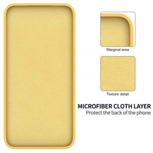 Husa BestCase® Premium Silicon, Compatibila Cu Samsung Galaxy A15, 1.2MM Slim, Microfibra in interior, Antisoc, Rezistent la socuri, Protectie Camera, Margini ridicate pentru protectia ecranului, Yellow - Img 4