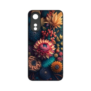 Husa BestCase® Slim Glassy, Compatibila Cu OPPO A78 5G / A58 5G, Colorful Flowers, G 1241 - Img 1