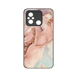 Husa BestCase® Slim Glassy, Compatibila Cu Xiaomi Redmi 12C, Rose Marble, G 1253 - Img 1
