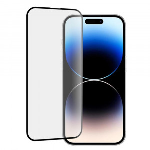 Folie Sticla Full Cover compatibila cu Apple iPhone 14 Pro, 5D Full Glue, Full Face, 9H, 0.3MM, acopera tot ecranul, margini negre - Img 1
