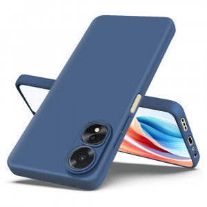 Husa BestCase® Premium Silicon, Compatibila Cu OPPO A98 5G, 1.2MM Slim, Microfibra in interior, Antisoc, Rezistent la socuri, Protectie Camera, Margini ridicate pentru protectia ecranului, Albastru inchis - Img 1