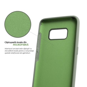 Husa BestCase® Premium Silicon, Compatibila Cu Samsung Galaxy A04e, 1.2MM Slim, Microfibra in interior, Verde avocado - Img 2