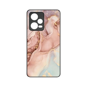Husa BestCase® Slim Glassy, Compatibila Cu Xiaomi Redmi Note 12 5G, Rose Marble, G 1253 - Img 1