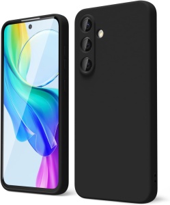 BestCase® Husa pentru Samsung Galaxy S25 Plus, Premium Slim Silicon 1.2MM, Microfibra in interior, Antisoc, Protectie camera si ecran, Negru - Img 1