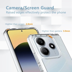 BestCase® Husa Pentru Xiaomi Redmi Note 14 5G, Anti Shock 1.5MM, Protectie camera si ecran, Transparent - Img 2