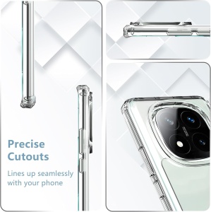 BestCase® Husa Pentru Xiaomi Redmi Note 14 Pro 5G, Anti Shock 1.5MM, Protectie camera si ecran, Transparent - Img 4