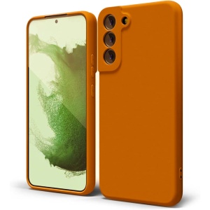 BestCase® Husa Premium Silicon, Compatibila Cu Samsung Galaxy S23, 1.2MM Slim, Microfibra in interior, Antisoc, Rezistent la socuri, Protectie Camera, Caramel Bronz - Img 1