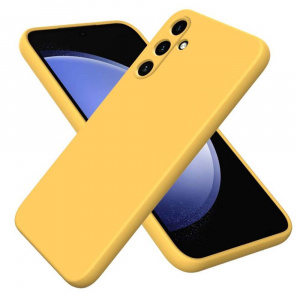 Husa BestCase® Premium Silicon, Compatibila Cu Samsung Galaxy A25, 1.2MM Slim, Microfibra in interior, Antisoc, Rezistent la socuri, Protectie Camera, Margini ridicate pentru protectia ecranului, Yellow - Img 1