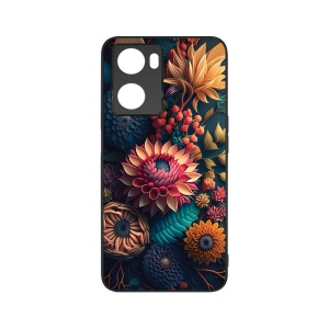 Husa BestCase® Slim Glassy, Compatibila Cu OPPO A77 4G / A77s, Colorful Flowers, G 1241 - Img 1