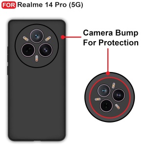 BestCase® Husa Slim Silicon pentru Realme 14 Pro 5G, Negru mat - Img 3