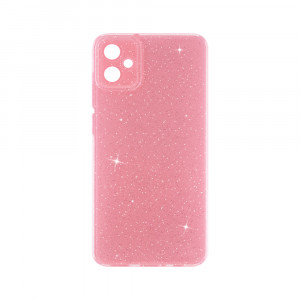 Husa BestCase® Crystal Glitter 2MM, Compatibila Cu Samsung Galaxy A05, Anti-soc, Microfibra in interior, Rezistenta la uzura, Protectie Camera, Glitter Pink - Img 1