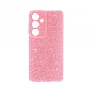 Husa BestCase® Crystal Glitter 2MM, Compatibila Cu Samsung Galaxy S24 Plus, Anti-soc, Microfibra in interior, Rezistenta la uzura, Protectie Camera, Glitter Pink - Img 1