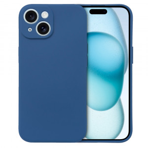 Husa BestCase® Premium Silicon, Compatibila Cu Apple iPhone 15, 1.2MM Slim, Microfibra in interior, Antisoc, Rezistent la socuri, Protectie Camera, Margini ridicate pentru protectia ecranului, Albastru inchis - Img 1