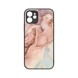 Husa BestCase® Slim Glassy, Compatibila Cu Apple iPhone 12, Rose Marble, G 1253 - Img 1