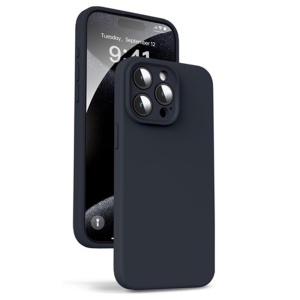 BestCase® Husa Premium Silicon, Compatibila Cu Apple iPhone 16 Pro, 1.2MM Slim, Microfibra in interior, Antisoc, Rezistent la socuri, Protectie Camera, Negru - Img 1