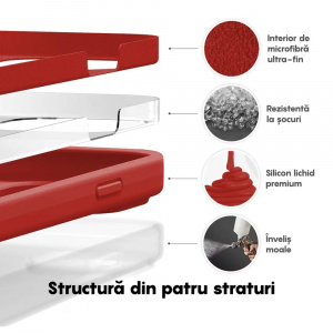 Husa BestCase® Premium Silicon, Compatibila Cu Realme 12 Pro Plus, 1.2MM Slim, Microfibra in interior, Antisoc, Rezistent la socuri, Protectie Camera, Margini ridicate pentru protectia ecranului, Rosu - Img 2