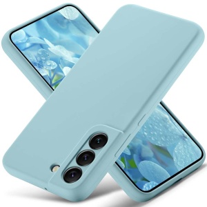 BestCase® Husa Premium Silicon, Compatibila Cu Samsung Galaxy S22, 1.2MM Slim, Microfibra in interior, Antisoc, Rezistent la socuri, Protectie Camera, Albastru deschis - Img 1
