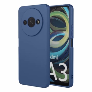 BestCase® Husa Premium Silicon, Compatibila Cu Xiaomi Redmi A3, 1.2MM Slim, Microfibra in interior, Antisoc, Rezistent la socuri, Protectie Camera, Albastru inchis - Img 1