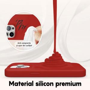 Husa BestCase® Premium Silicon, Compatibila Cu Realme 12 Pro Plus, 1.2MM Slim, Microfibra in interior, Antisoc, Rezistent la socuri, Protectie Camera, Margini ridicate pentru protectia ecranului, Rosu - Img 3