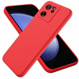 Husa BestCase® Premium Silicon, Compatibila Cu Xiaomi 13T / 13T Pro, 1.2MM Slim, Microfibra in interior, Antisoc, Rezistent la socuri, Protectie Camera, Margini ridicate pentru protectia ecranului, Rosu - Img 1