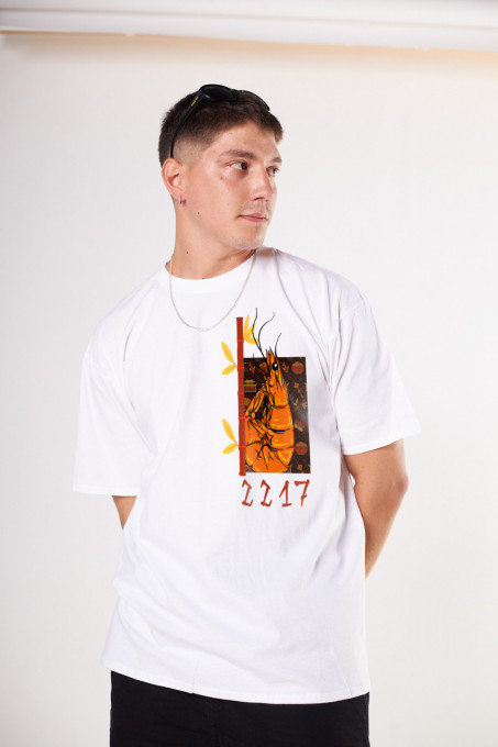 Shrimp - White Tee