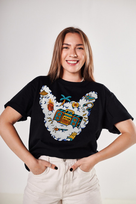 Cloud-headed - Black Tee
