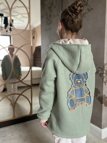 Jachetă copii din 100% lână fiartă, dublată, certificată OEKO-TEX®, Dusty - Img 6