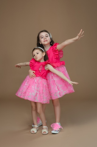 Rochie de blug fuchsia Barbie cu tulle și organza pentru fetițe - Ediție Limitată - Img 7