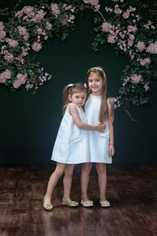 Rochie fete eleganta de ocazie din brocard premium, Lilou - Img 5