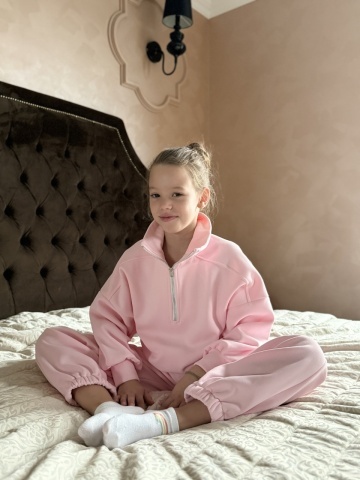 Trening fete din bumbac moale premium - bluza cu mâneci balon, Candy Cloud - Img 8