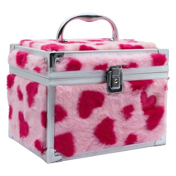 Trusa de machiaj Create it! Fluffy Hearts, din plus, oja si luciu de buze, oglinda, 6+ ani, Roz cu inimioare - Img 3