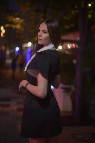 Rochie elegantă de ocazie damă tip sacou, neagră – model versatil de zi și de seară, Chantelle - Img 2