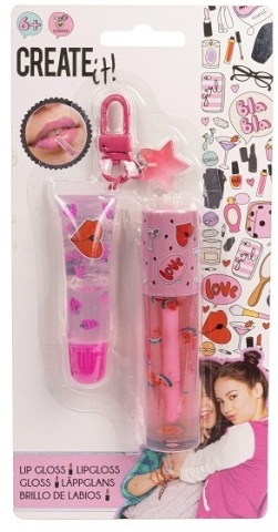 Set 2 luciuri de buze Create It!, cu breloc, balsam de buze pentru fetite, 6+ ani, model Struguri deliciosi